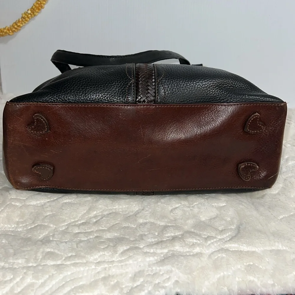 Brighton black leather hand shoulder bag 1 - Picture 8 of 13